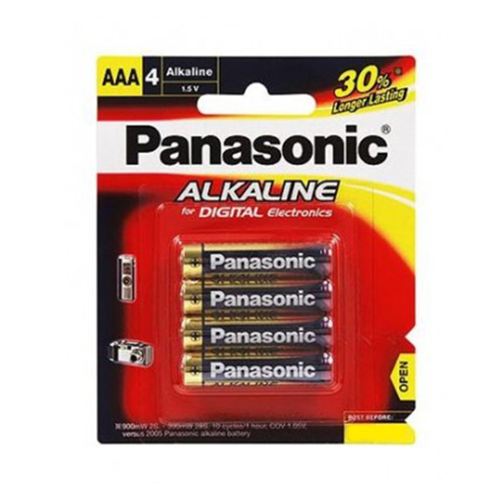 Panasonic Alkaline AAA-Size Battery - Pack of 4- LR03T/4B (4862634885220) Panasonic Alkaline AAA-Size Battery - Pack of 4- LR03T/4B (4862634885220)